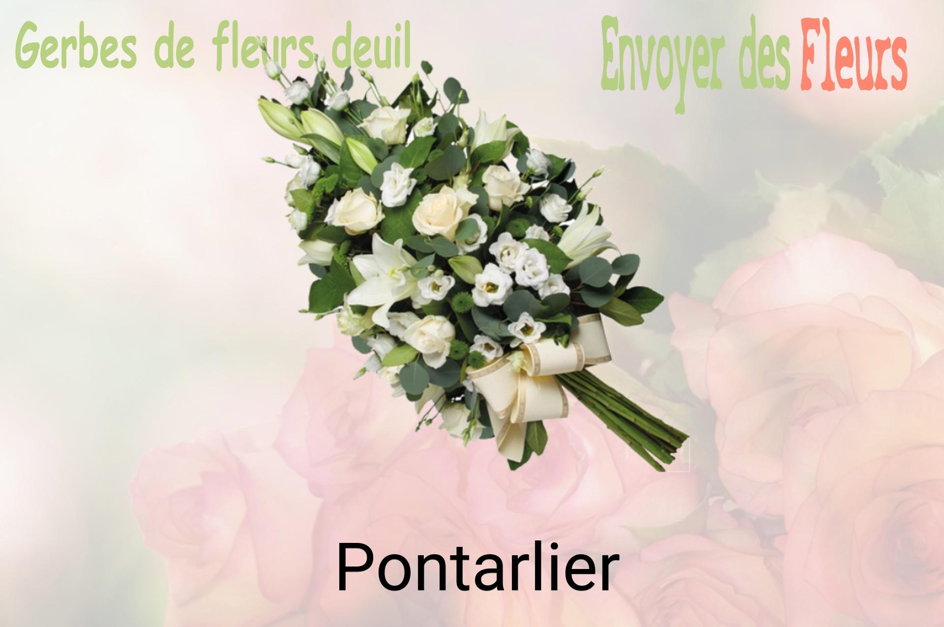 Gerbe de fleurs de deuil livrée à Pontarlier